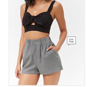 Hi rise linen shorts